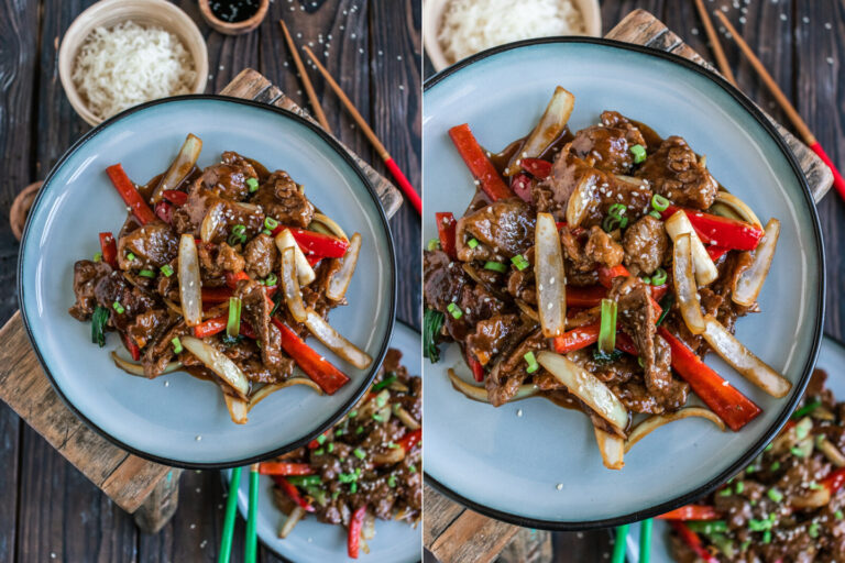 Zartes Rindfleisch in würziger Pfeffersauce